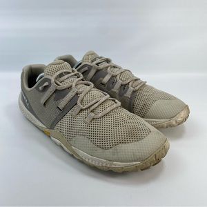Merrell Trail Glove 6 Khaki Gray Barefoot Running Shoes Vibram J135424 Women 9.5